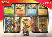Costco Pokemon Scarlet and Violet 151 Mini Tin 5 pack Meowth