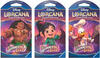 Disney Lorcana Shimmering Skies Sleeved Booster Pack Art Bundle Set of 3