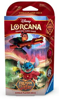 Disney Lorcana Reign of Jafar Starter Deck Ruby and Steel