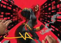 Black Widow, Deadly Hunter Art Card (Gold-Stamped Signature)