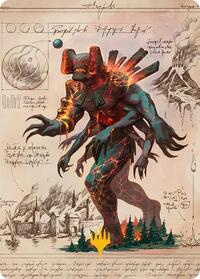 Magmablood Archaic Art Card (Gold-Stamped Planeswalker Symbol)