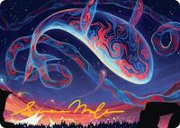 Spectacular Skywhale Art Card (Gold-Stamped Signature)