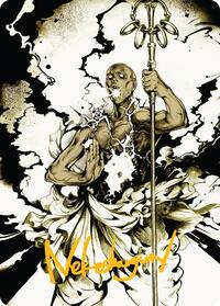 Burst Lightning Art Card (Gold-Stamped Signature)