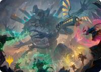 Moment of Reckoning Art Card (Gold-Stamped Planeswalker Symbol)