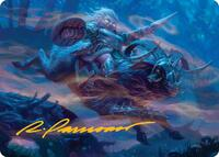 Bristlebane Outrider Art Card (Gold-Stamped Signature)