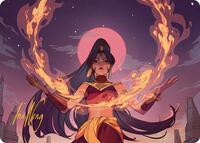 Firebending Student Art Card (Gold-Stamped Signature)