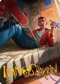 Miles Morales Art Card (Gold-Stamped Signature)