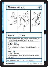 There (split card)