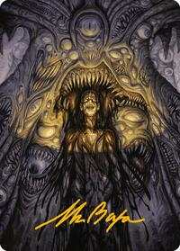 Chthonian Nightmare Art Card (Gold-Stamped Signature)