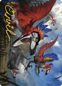 Wrathful Raptors Art Card (Gold-Stamped Signature)