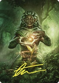 Elvish Mystic Art Card (Gold-Stamped Signature)