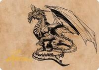 Ancient Silver Dragon Art Card (47/81) (Gold-Stamped Signature)