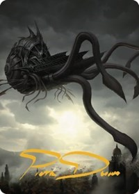 Nautiloid Ship Art Card (Gold-Stamped Signature)