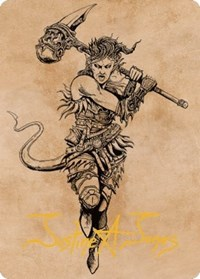 Karlach, Fury of Avernus Art Card (54/81) (Gold-Stamped Signature)