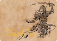 Lae'zel, Vlaakith's Champion Art Card (Gold-Stamped Signature)
