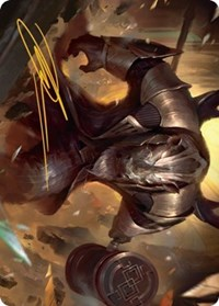 Perrie, the Pulverizer Art Card (Gold-Stamped Signature)