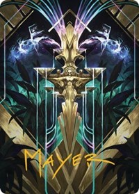 Halo Fountain Art Card (Gold-Stamped Signature)