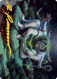 Myojin of Towering Might Art Card (Gold-Stamped Signature)