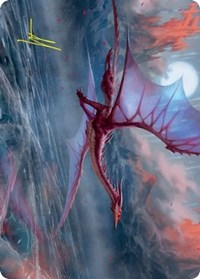 Manaform Hellkite Art Card (Gold-Stamped Signature)