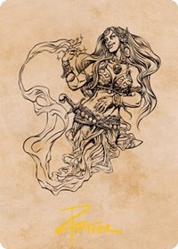 Djinni Windseer (Showcase) Art Card (Gold-Stamped Signature)