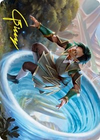 Vortex Runner Art Card (Gold-Stamped Signature)
