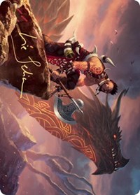 Dragonkin Berserker Art Card (Gold-Stamped Signature)