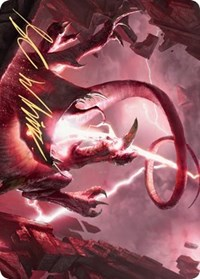 Thundering Rebuke Art Card (Gold-Stamped Signature)