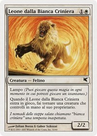 Whitemane Lion (Italian) - "Leone dalla Bianca Criniera"