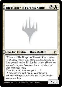 The Keeper of Favorite Cards (8/20/2025)