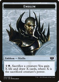 Emblem - Ob Nixilis of the Black Oath // Zombie Double-Sided Token