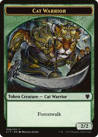 Cat Warrior // Rat Double-Sided Token
