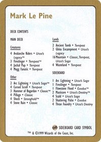 1999 Mark Le Pine Decklist Card