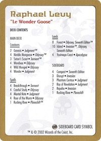 2002 Raphael Levy Decklist Card
