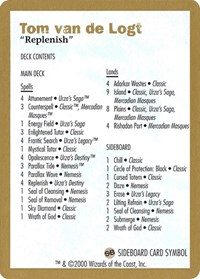 2000 Tom van de Logt Decklist Card