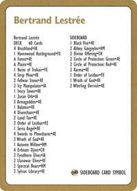 1996 Bertrand Lestree Decklist Card