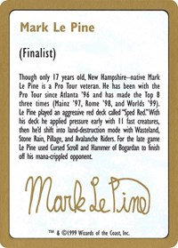 1999 Mark Le Pine Biography Card