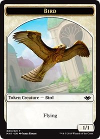 Bird // Emblem - Serra the Benevolent Double-Sided Token