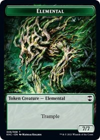 Elemental // Elf Warrior Double-Sided Token