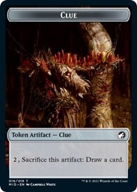 Clue // Emblem - Teferi, Who Slows the Sunset Double-Sided Token