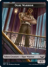 Ogre Warrior // Rhino Warrior Double-Sided Token