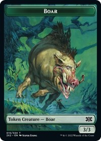 Boar // Soldier Double-Sided Token