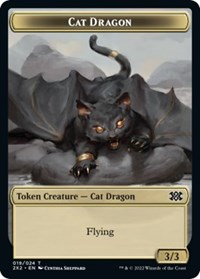 Cat Dragon // Knight Double-Sided Token