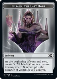Emblem - Liliana, the Last Hope // Spirit (002) Double-Sided Token
