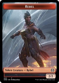 Rebel // Phyrexian Golem Double-sided Token