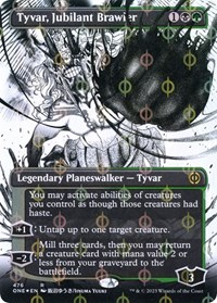 Tyvar, Jubilant Brawler (Borderless) (Step-and-Compleat Foil)