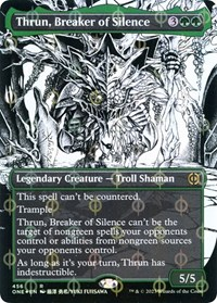 Thrun, Breaker of Silence (Borderless) (Step-and-Compleat Foil)
