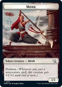 Monk // Phyrexian Saproling Double-Sided Token