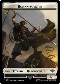 Human Soldier (0015) // Food (0022) Double-Sided Token (Surge Foil)