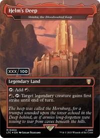 Helm's Deep - Shinka, the Bloodsoaked Keep (Borderless) (Serial Numbered)