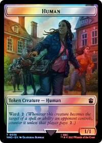 Human (0038) // Food (0059) Double-Sided Token (Surge Foil)